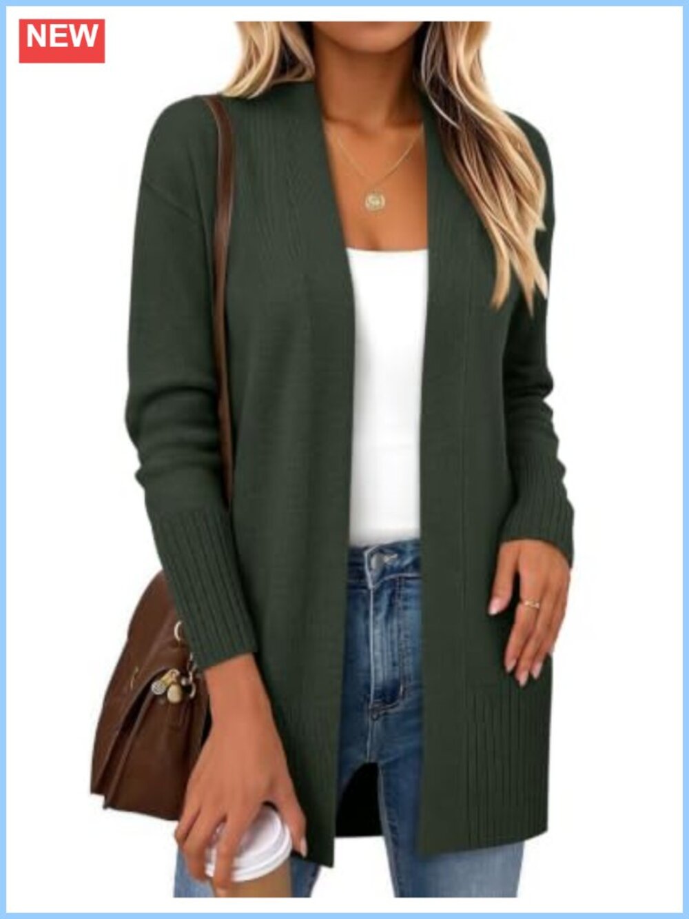Open Front Cardigan Women Long Sleeve Lightweight Knit Sweater